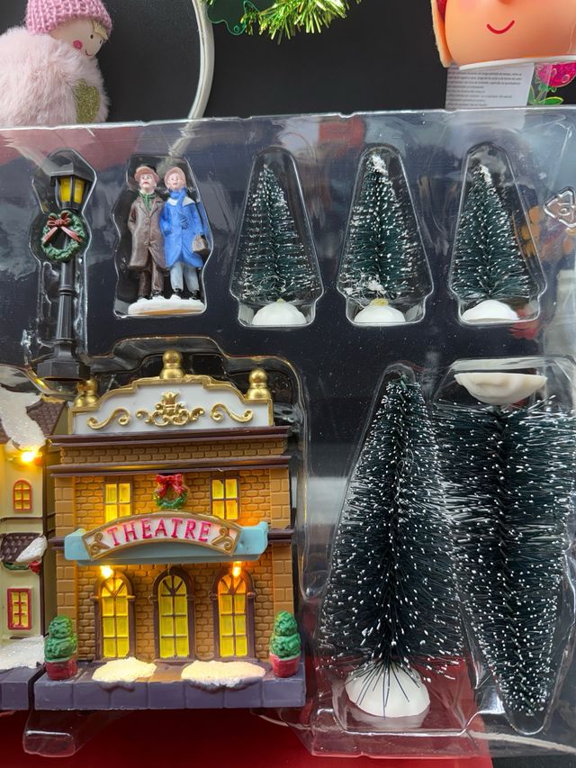 Pueblo Navideño con Luces