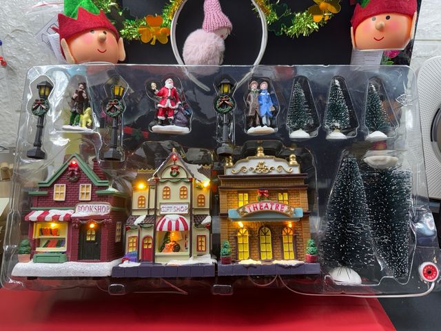 Pueblo Navideño con Luces