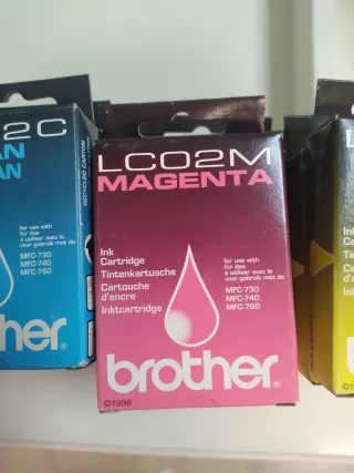 Tintas Brother LC02 Originales Colores