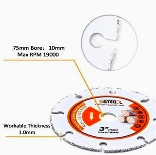 Discos 75mm 1 madera+1 azule+5 corte+2 flap+1 Lana