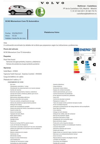 Volvo XC40 T2 2021 Momentum Core Automático