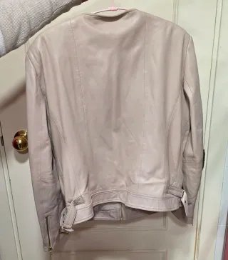 Chaqueta de piel Caroll beige talla 46