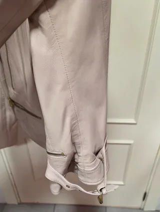 Chaqueta de piel Caroll beige talla 46