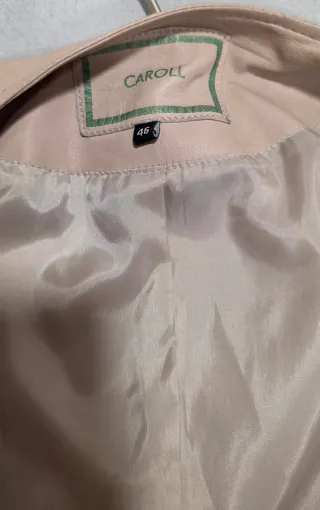 Chaqueta de piel Caroll beige talla 46