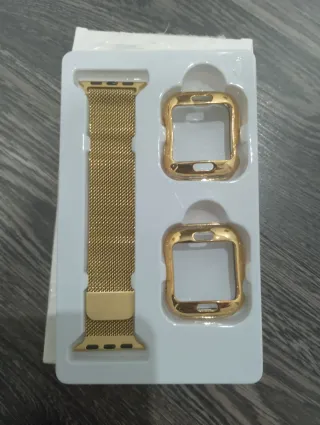 Correa y funda dorada Apple Watch