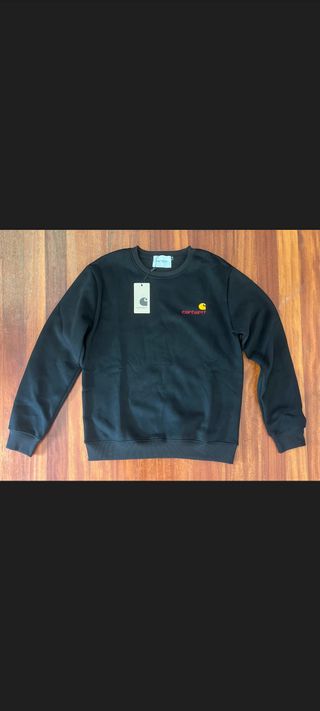 Sudadera Carhartt American Script Negra