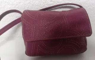 Bolso Purificación García cuero morado