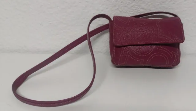Bolso Purificación García cuero morado