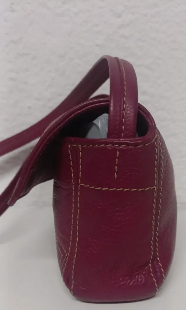 Bolso Purificación García cuero morado