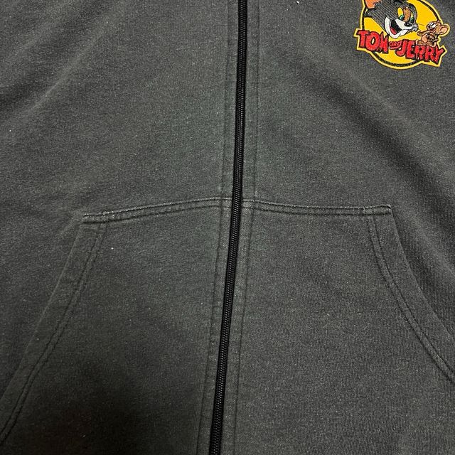 Custom Tom & Jerry Embroidered Patch Zipped Hoodie