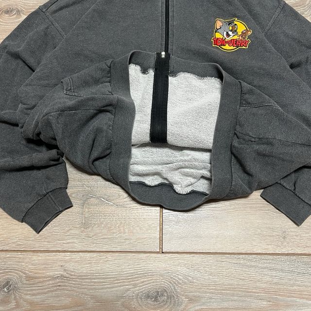 Custom Tom & Jerry Embroidered Patch Zipped Hoodie