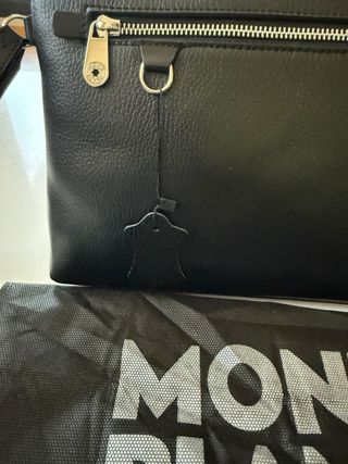 Montblanc Clutch Cartera de mano Negra/Blanca