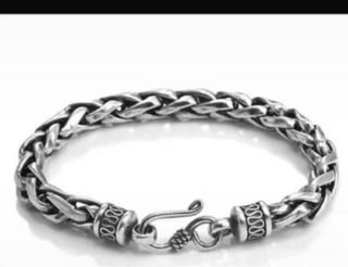 Pulsera Caballero Plata India Gruesa