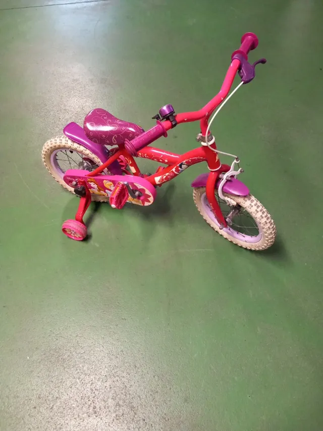 Bicicleta infantil princesas rosa