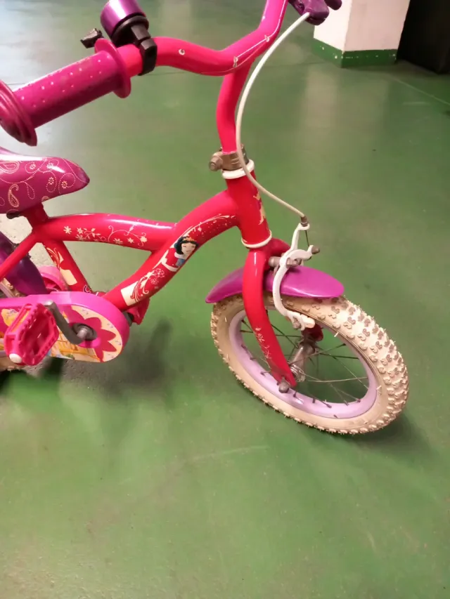 Bicicleta infantil princesas rosa