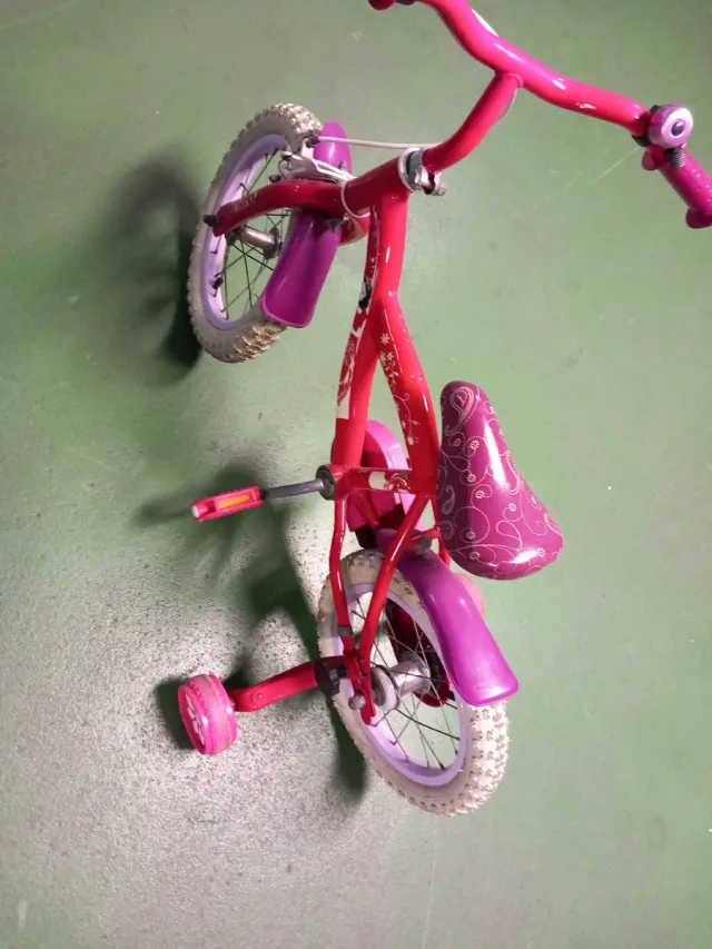 Bicicleta infantil princesas rosa
