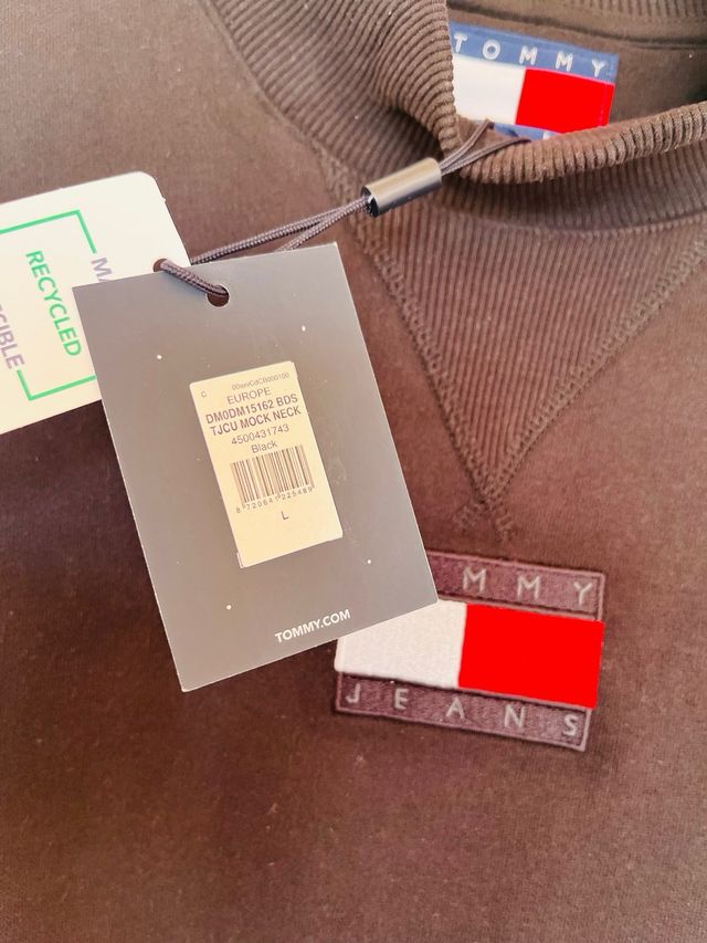 Sudadera Tommy Jeans Negra unisex