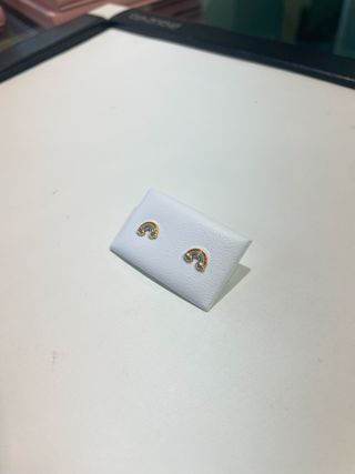 Pendientes Oro 18K Arcoíris Esmalte