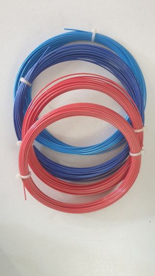 Cordaje Raqueta Tenis 12m Azul y Rojo