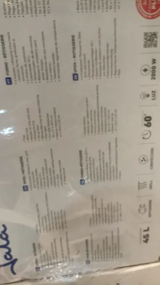 Horno Jata 45L sin estrenar