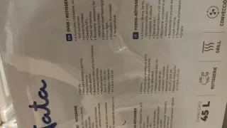 Horno Jata 45L sin estrenar