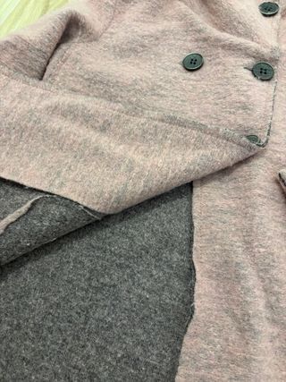 Giacca corta doppiopetto donna misto lana