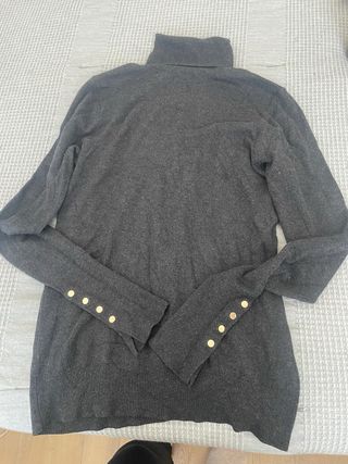 Jersey Zara cuello alto gris