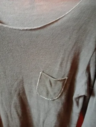 Jersey gris manga larga