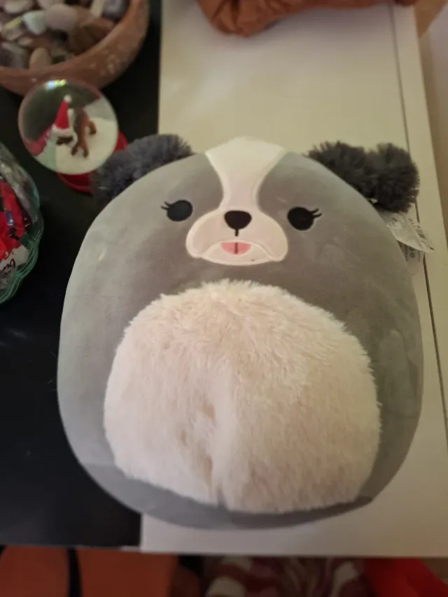 Peluche Squishmallow Perro Gris