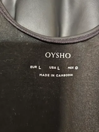 Top efecto piel Oysho Talla L