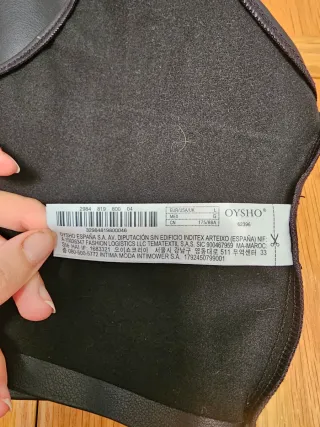 Top efecto piel Oysho Talla L