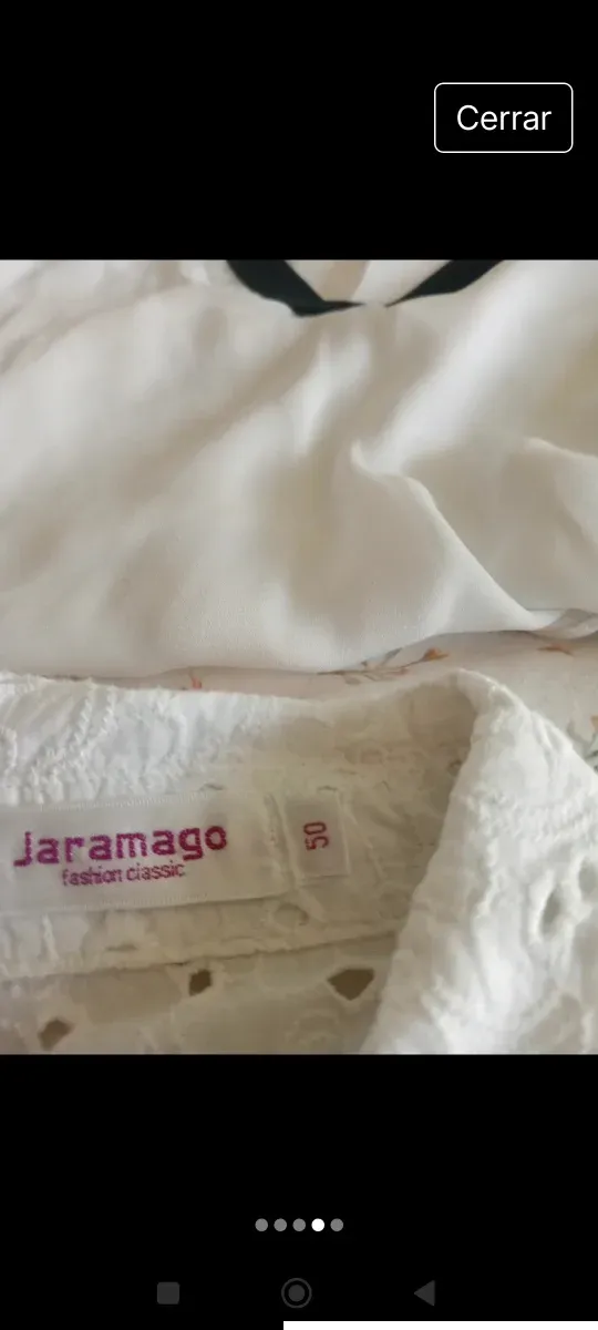 Camisa blanca cloquet sin mangas