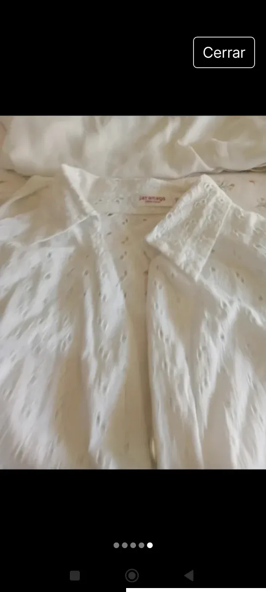 Camisa blanca cloquet sin mangas