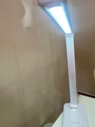 3 Lámpara de mesa Lendo Plata y Blanca