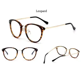 Gafas transparentes con detalles dorados graduadas