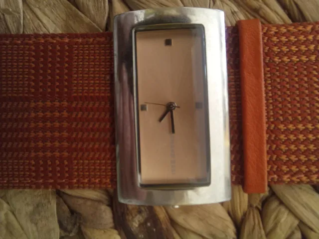 Reloj Armand Bassi Plata y Naranja