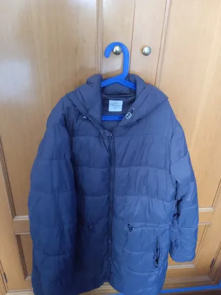 Cazadora larga acolchada mujer Gris XL
