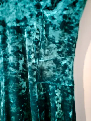 Precioso Vestido Vintage Terciopelo seda Verde