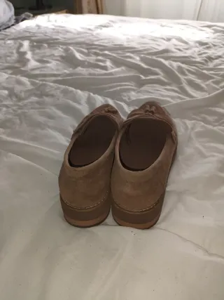 Mocasines de ante beige/marrón
