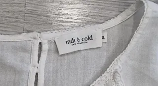 Blusa Indi & Cold chic blanca talla XL