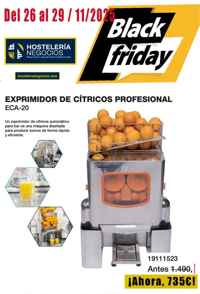 Exprimidor Cítricos Profesional ECA-20 Edenox