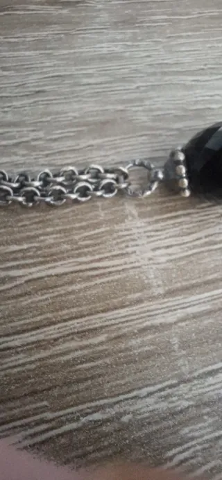 Collana Trollbeads con gufo e pietra nera