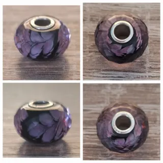 Collana Trollbeads con gufo e pietra nera