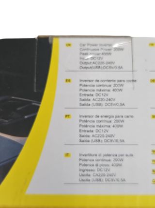 Inversor de Corriente para Coche 200W