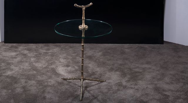 Mesa auxiliar de cristal