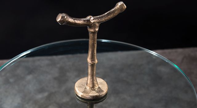 Mesa auxiliar de cristal