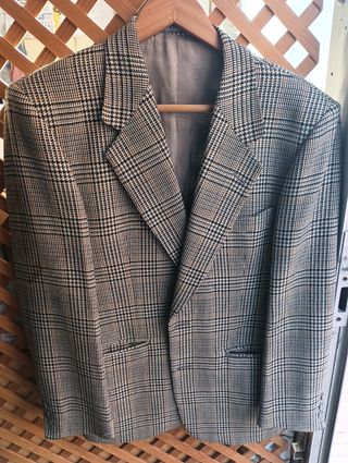 Americana cuadros hombre marrón