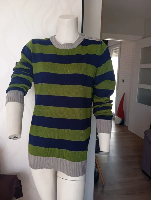 Jersey de caballero  H&M rayas verde y azul