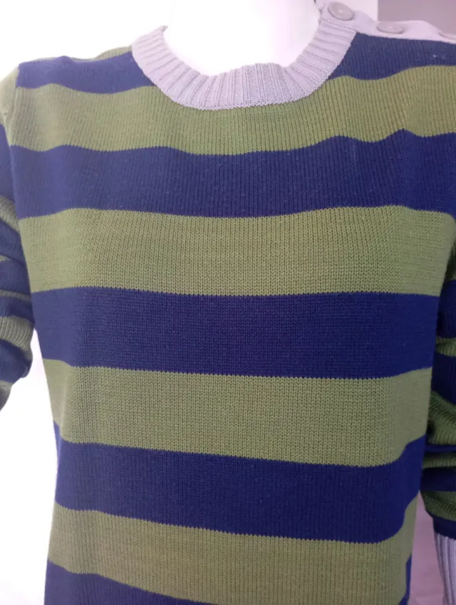 Jersey de caballero  H&M rayas verde y azul