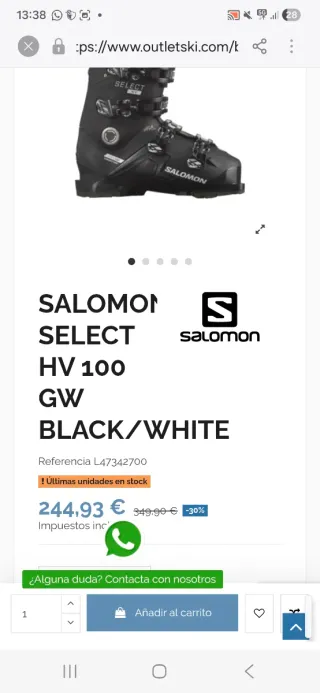 Botas de esquí Salomon Select